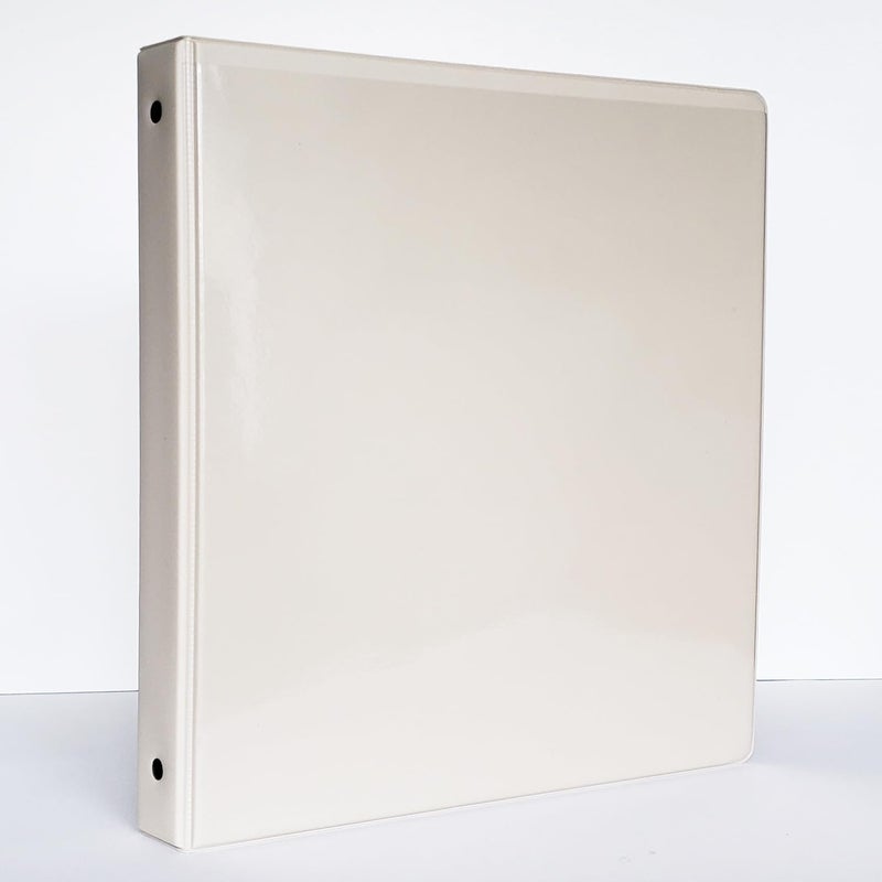Nancy Nikko Easel Ring Binders - Flip Over The top Style Platform Construction. (Bone - Off White, 11" X 8 1/2" Sheet Size Bound on 11" Side) - Image 1